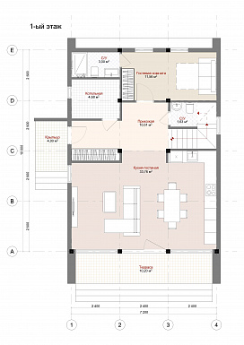 Барнхаус / План 1 этажа