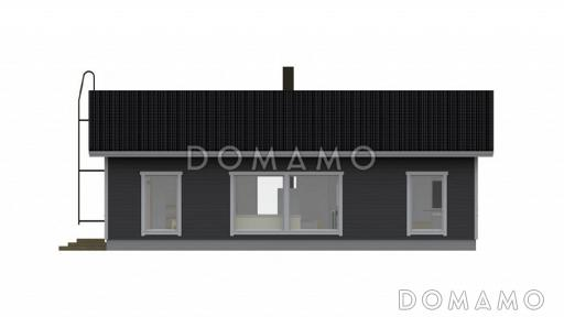Проект одноэтажного каркасного дома с большими окнами / Фасад 3