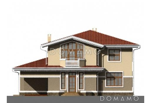 Проект дома из SIP панелей со вторым светом / Фасад 4