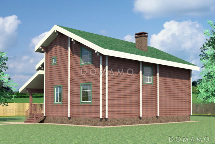 Проект деревянного дома с большими и просторными комнатами