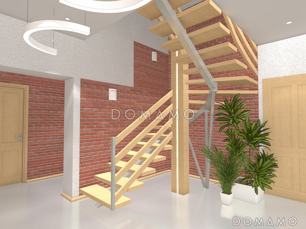 Проект дома с гаражом на две машины, просторной кухней-гостиной с выходом на террасу, гостевой спальней на первом этаже, балконами