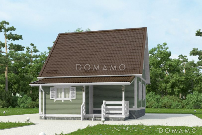 Проект дома с обшивкой деревянной вагонкой