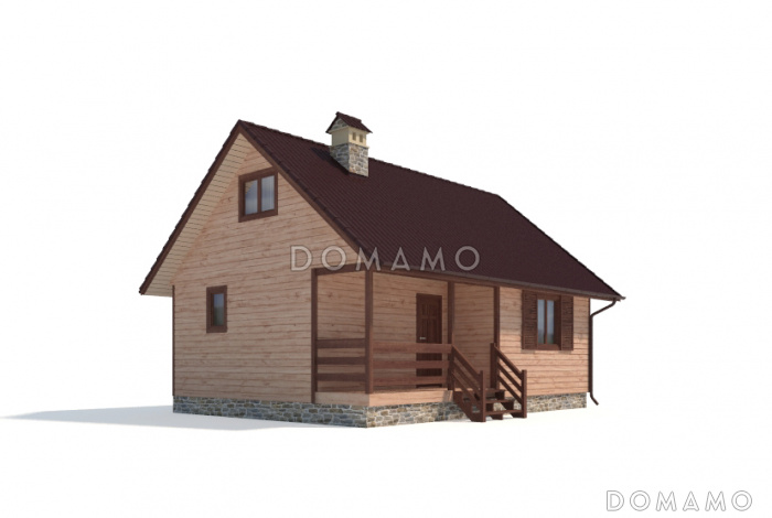 Проект каркасной бани со вторым светом