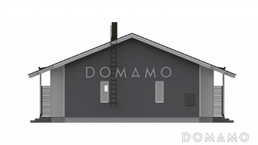 Проект каркасного дома с крытой террасой / Фасад 2