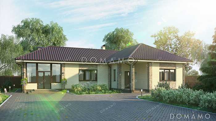 Проект бани с большой кухней, спальней и зоной отдыха с барбекю на веранде