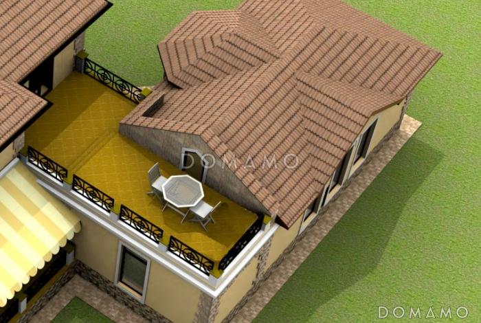 Проект пристроенного бассейна с эркером