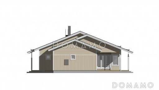 Проект каркасного дома нестандартной формы в плане / Фасад 3