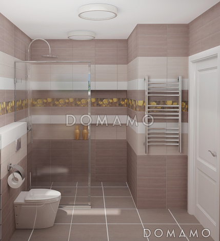 Проект одноэтажного каркасного дома с двумя спальнями и небольшой террасой