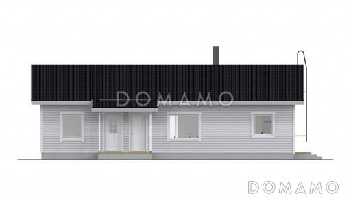 Проект одноэтажного дома с 3 спальнями / Фасад 1
