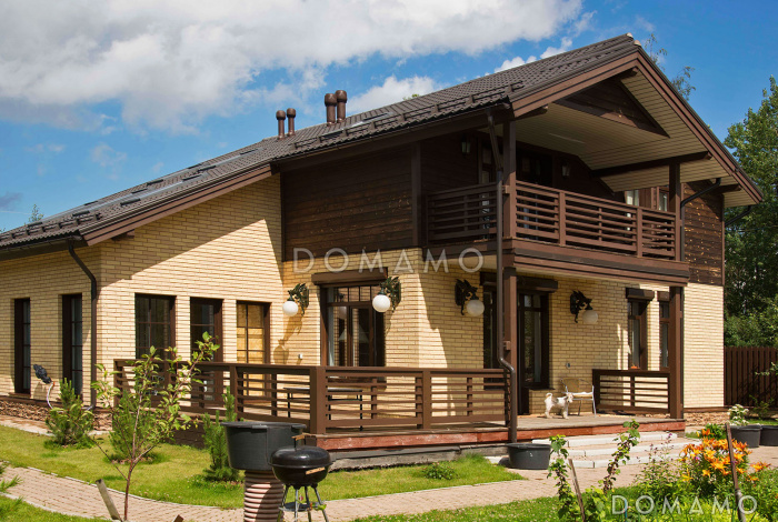 Проект дома из газобетона с сауной на первом этаже