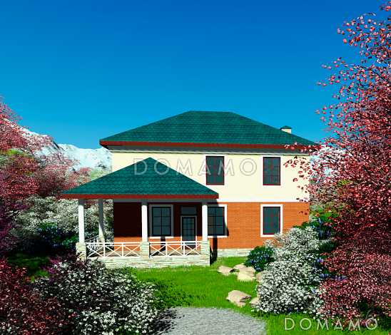 Проект двухэтажного дома с сауной и бассейном