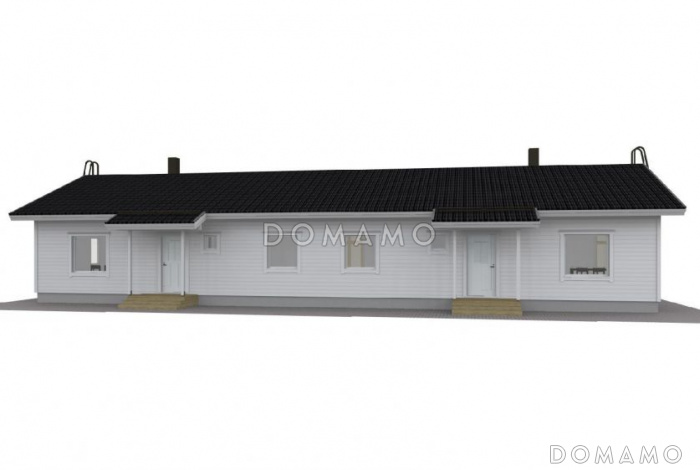 Проект каркасного дома для двух семей