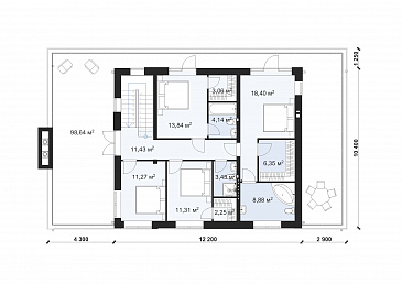 Проект эргономичного дома с гаражом на две машины S-258 / План 2 этажа