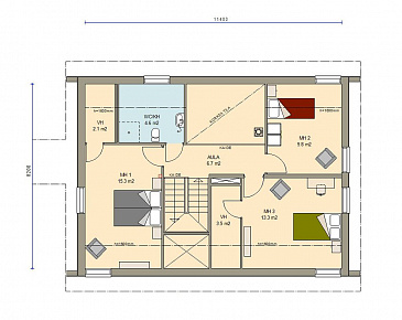 Проект небольшого дома / План мансардного этажа