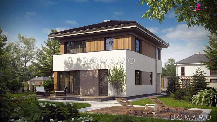 Проект компактного двухэтажного дома из газобетона с тремя спальнями