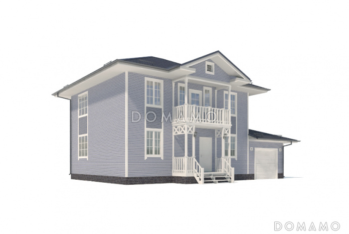 Проект  дома с многоскатной крышей