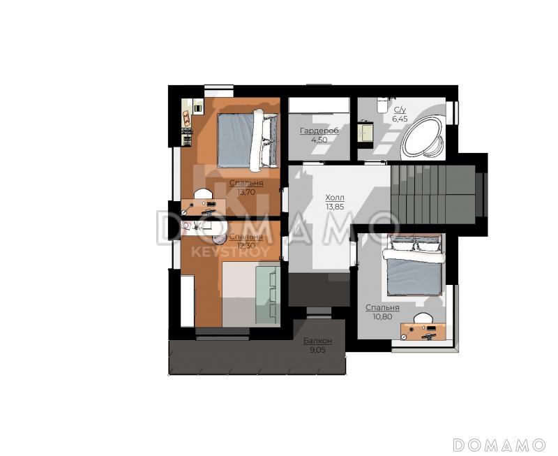 КейСтрой-296 / План 2 этажа