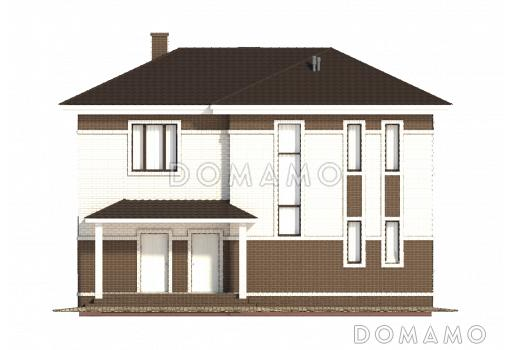 Проект коттеджа с удобной планировкой / Фасад 1