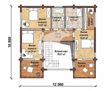 PAVLOVO HOUSE 216 / План мансардного этажа