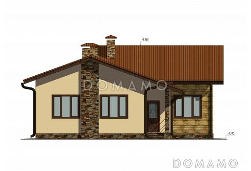 Проект одноэтажного компактного дома / Фасад 4