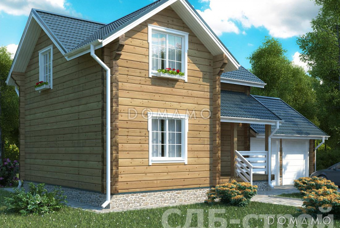 Дом из профилированного бруса по проекту ДПБ12