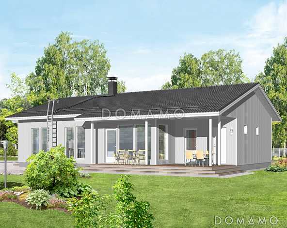 Проект одноэтажного каркасного дома до 150 кв.м