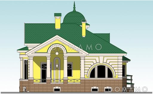 Проект  дома с подвалом / Фасад 4