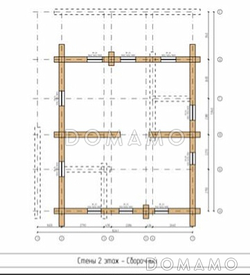 Дом из кедра / План 2 этажа
