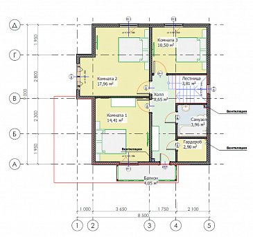 Каркасный дом "Сканди" / План 2 этажа