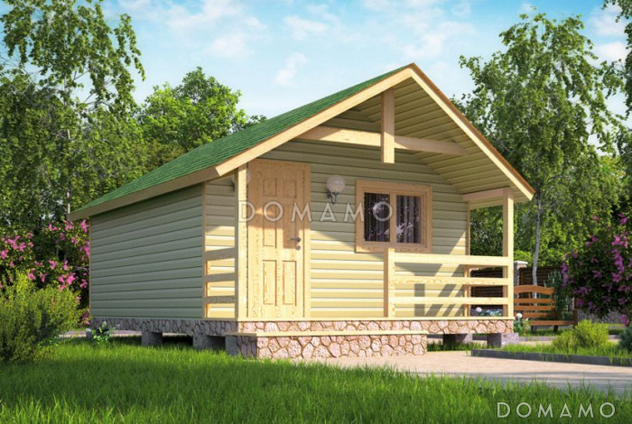 Проект дома из клееного бруса 4х4