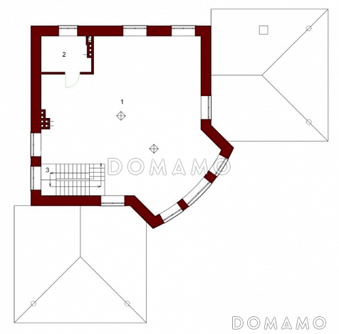 Проект беседки из кирпича с сауной / План 2 этажа