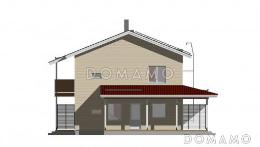 Проект каркасного дома в скандинавском стиле / Фасад 1