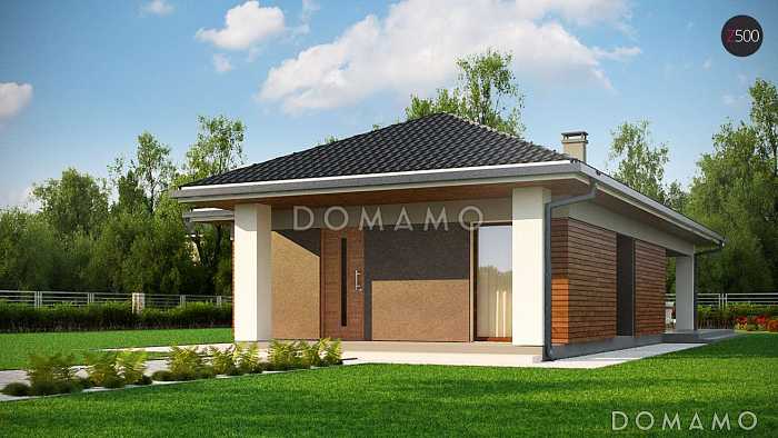 Проект простого комфортного одноэтажного дома из газобетона с тремя спальнями