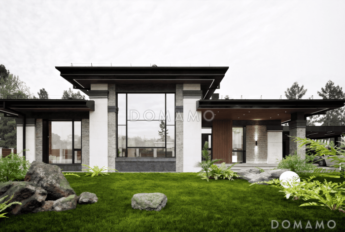 Проект дома из газобетона с верандой, сауной и двухместным автонавесом