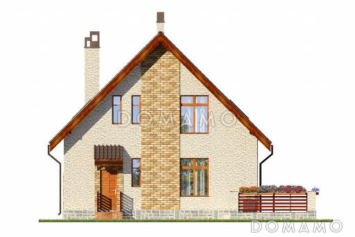 Проект дома из пеноблоков до 150 кв.м / Фасад 3