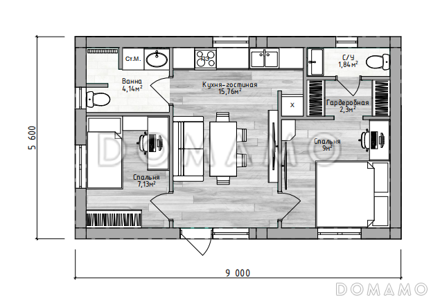 ОД-50 / План 1 этажа