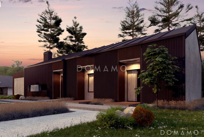 Проект комфортного одноэтажного дома из газобетона с четырьмя спальнями и гаражом на два автомобиля