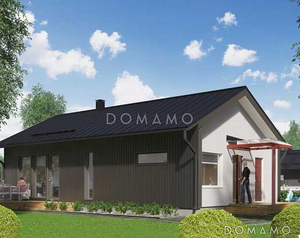 Проект каркасного небольшого дома с сауной