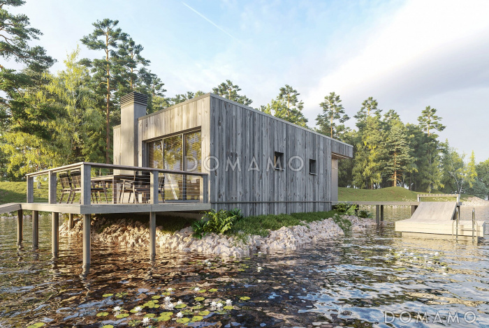 Проект банного комплекса со спа-зоной и двумя террасами