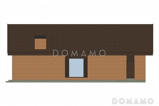 Проект каркасной беседки с крытой террасой барбекю, кухней и бильярдной / Фасад 2