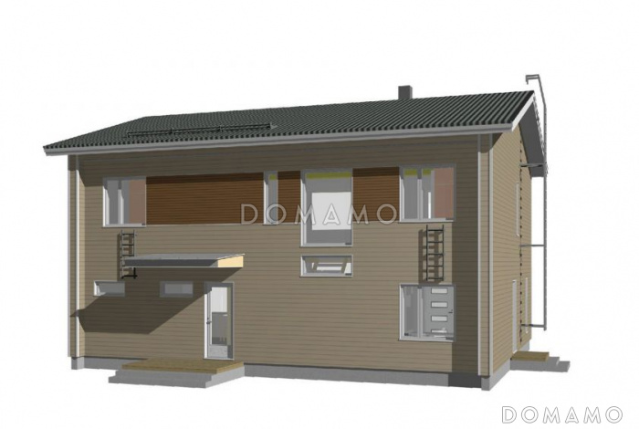 Проект каркасного дома в европейском стиле