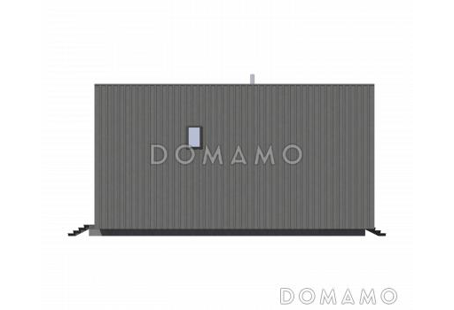 Проект каркасного А-образного дома-шалаша / Фасад 2