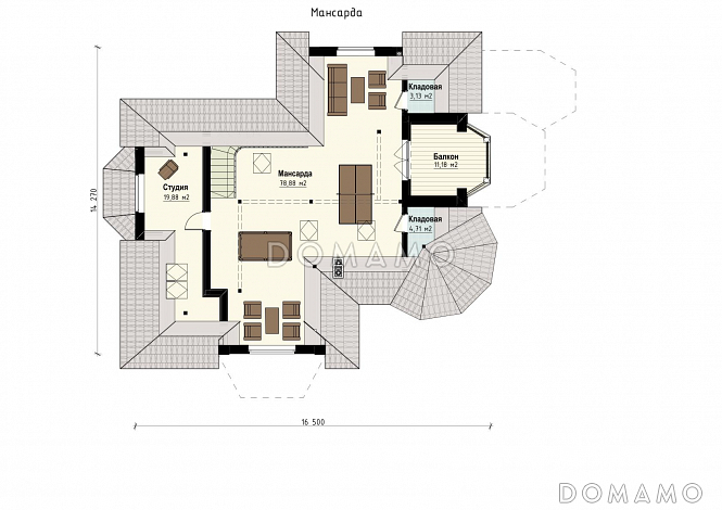 Валенсия / План мансардного этажа
