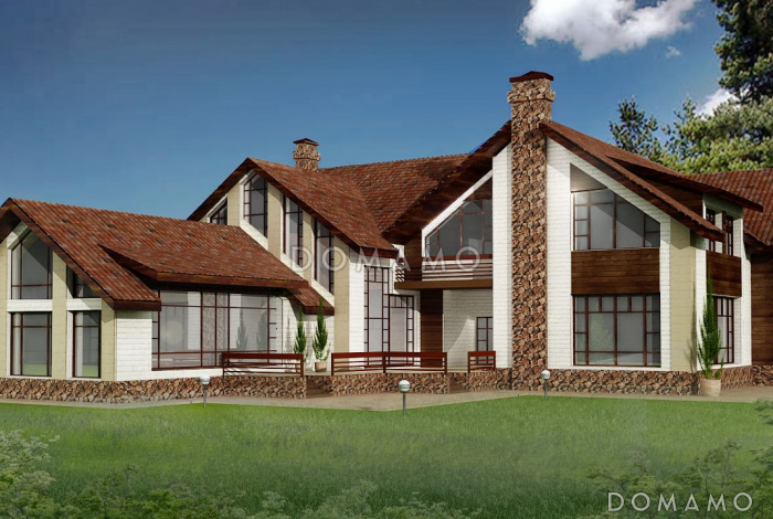 Проект роскошного дома с бассейном