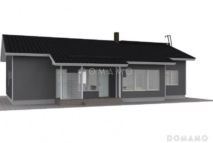 Проект каркасного дома с тремя спальнями