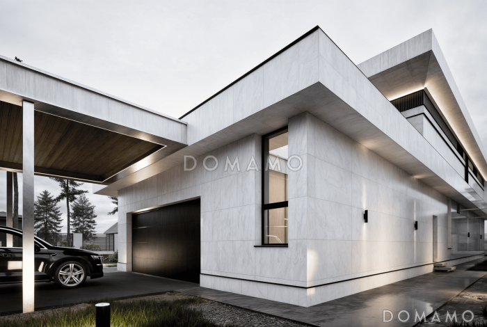 Проект дома с 4 спальнями, гаражом на 4 машины и мастерской