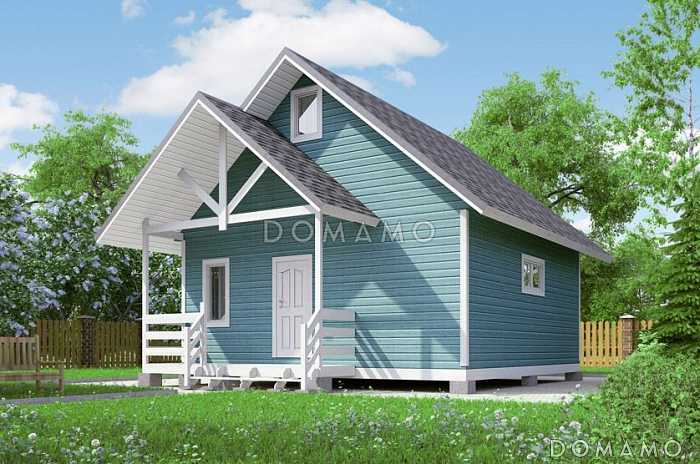 Проект каркасной бани 6х5 с мансардой