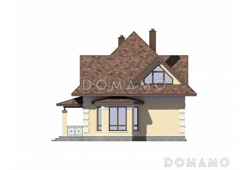 Проект дома из газобетона с гаражом / Фасад 4