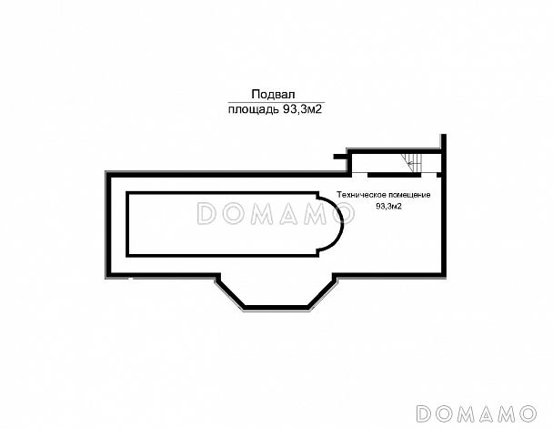 Проект помещения бассейна с помещением для персонала / План цокольного этажа