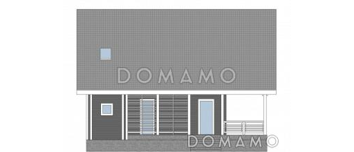 Проект дома из пеноблоков в стиле шале с сауной / Фасад 4